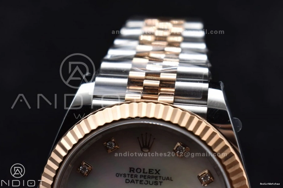 Steel Diamonds on MOP 655 904L White Clean Bracelet Dial 126333 Best EasyMatch RG Jubilee 1:1 DateJust SS Edition VR 41 0208